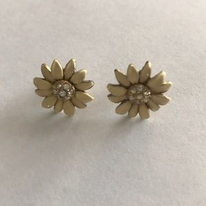 Gerber daisy earrings with crystal details